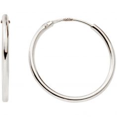 Créoles 10 mm (or blanc 9 carats) - Baby bijoux