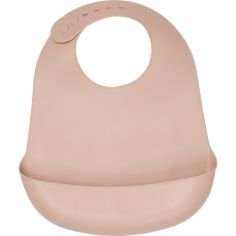 Bavoir en silicone Rose - Trois Kilos Sept