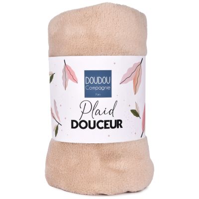 Couverture douceur beige (70 x100 cm) Doudou et Compagnie