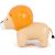 Variation Orange, beige du produit Jackson le Lion Les Animaux Musicaux de la marque Little Big Friends