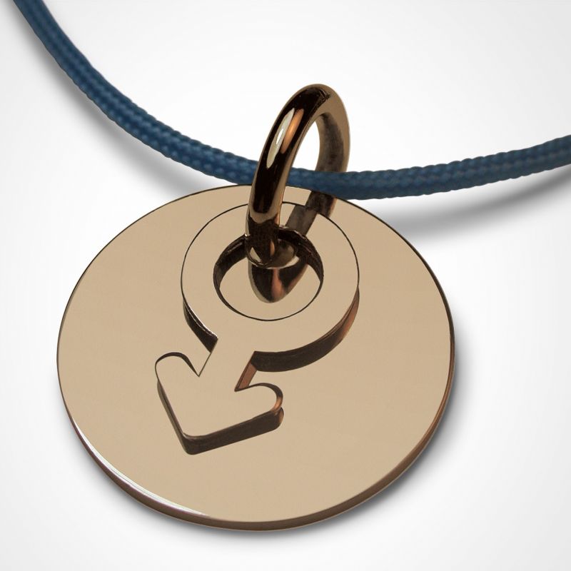Pendentif I am Garçon (or jaune 750°) Mikado