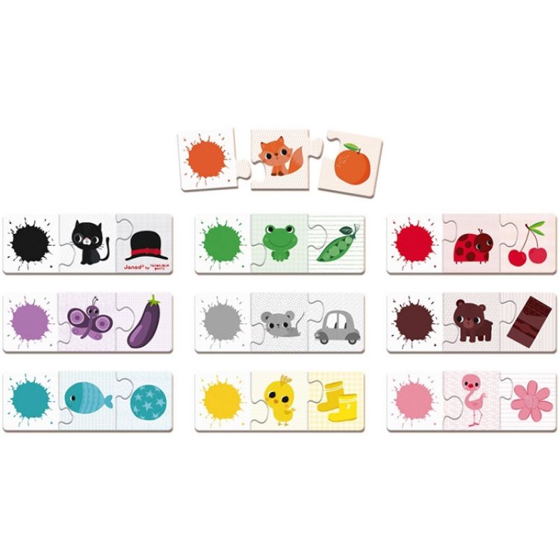 Lot de puzzles Triocolor (3 pièces) Janod