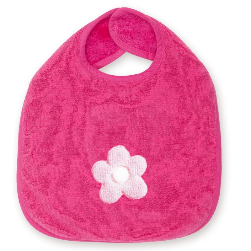 Bavoir à velcro Lizie pompon en éponge Bemini