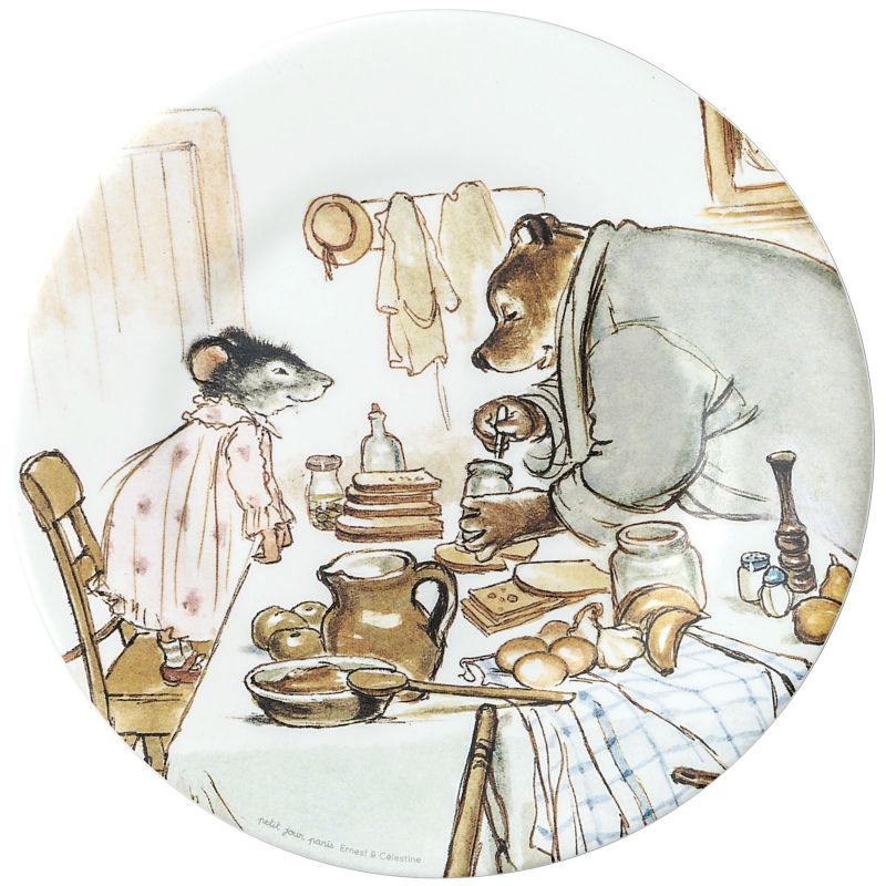 Assiette Ernest et Célestine cuisinent Petit Jour Paris