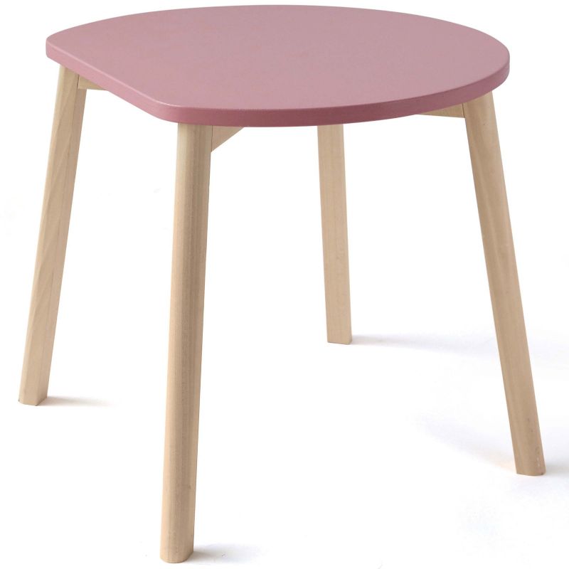 Table enfant demi-lune rose ooh noo