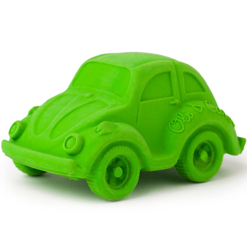 Petite voiture Coccinelle latex d'hévéa verte Oli & Carol