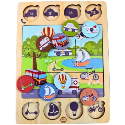Puzzle d'activités Find & Match Transports