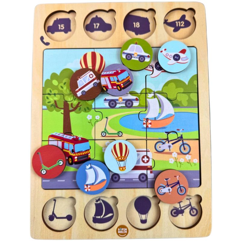 Puzzle d'activités Find & Match Transports Sapin Malin Produit 2