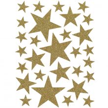 Stickers étoiles pailletées or (18 x 24 cm)  par Lilipinso