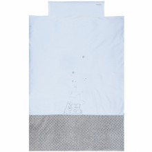Housse de couette et taie d'oreiller Poudre d'étoiles bleue (100 x 140 cm)  par Noukie's
