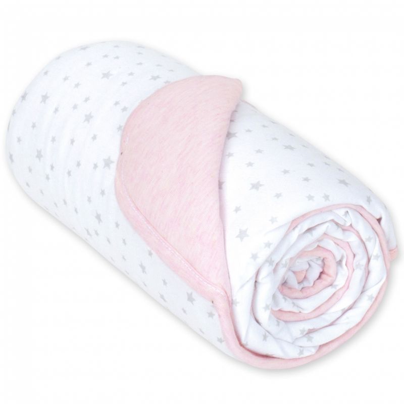 Couverture pady et jersey Stary rose cristal à points (75 x 100 cm) Bemini