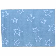 Tapis garçon souple étoiles bleu (120 x 160 cm)  par Lorena Canals