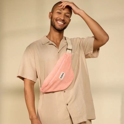 Sac banane Olivia en éponge Rose