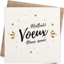 Carte de vœux Meilleurs vœux (13 x 13 cm)  par La Poupette à paillettes
