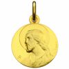Médaille ronde Christ 20 mm (or jaune 750°) - Premiers Bijoux