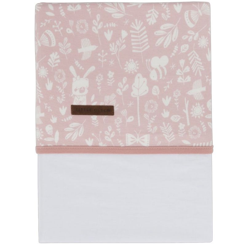 Drap de lit bébé Adventure pink (110 x 140 cm) Little Dutch