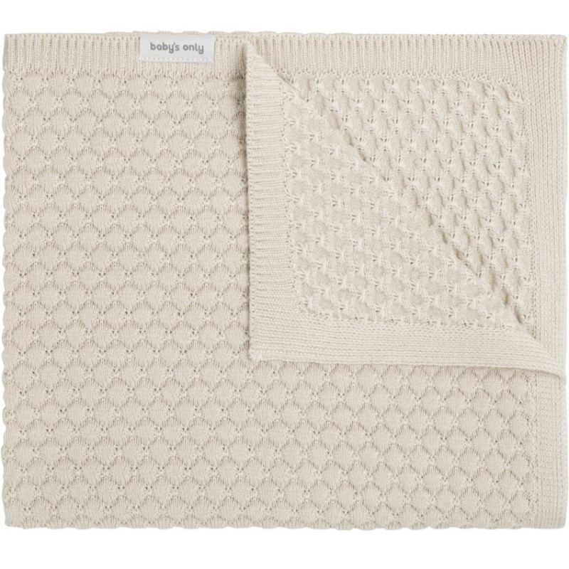 Couverture tricotée Chunky en coton Sky beige (100 x 135 cm) Baby's Only