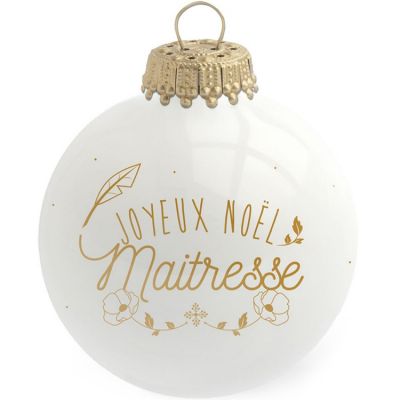 Boule De Noel Joyeux Noel Maitresse Baubels