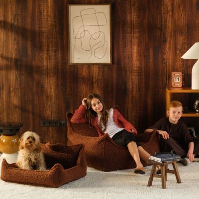 Fauteuil Club Teen Warm Hazel molletonné