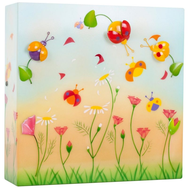 Applique Boîte à lumière Coccinelle et Coquelicot L'oiseau bateau