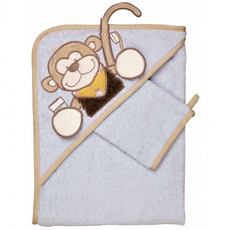 Set de bain cape + gant Bono Noukie's