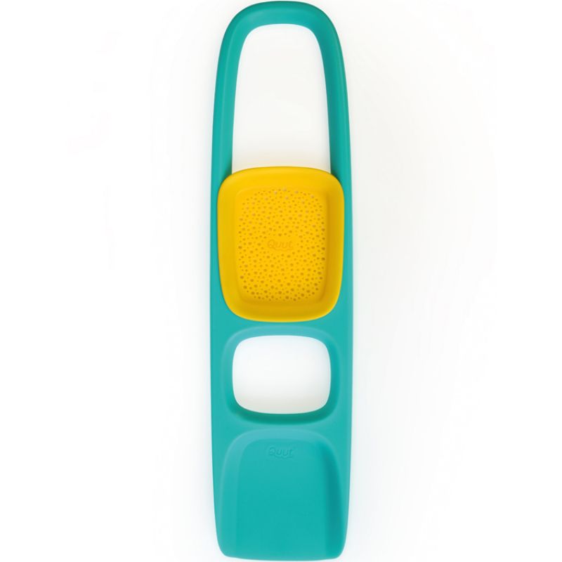 Pelle avec tamis Scoppi vert lagon et jaune Quut