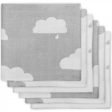 Lot de 6 langes nuage gris (70 x 70 cm)  par Jollein