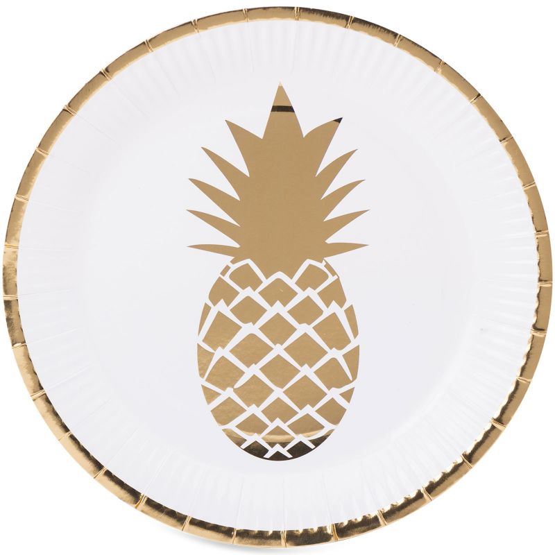 Assiettes en carton Tropi Chic ananas (8 pièces) Arty Fêtes Factory
