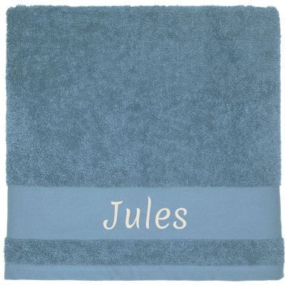 Serviette de bain Chien Myosotis personnalisable (70 x 140 cm)