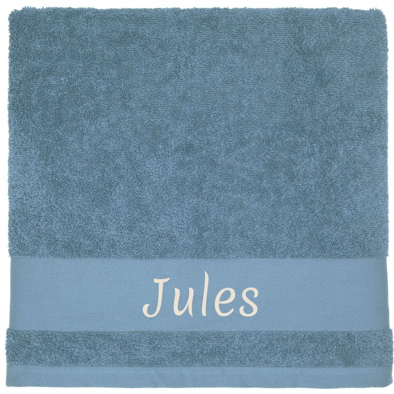Serviette de bain Chien Myosotis personnalisable (70 x 140 cm) L'oiseau bateau Produit 2