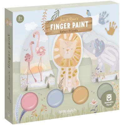 Kit de peinture au doigt Safari Friends Little Dutch
