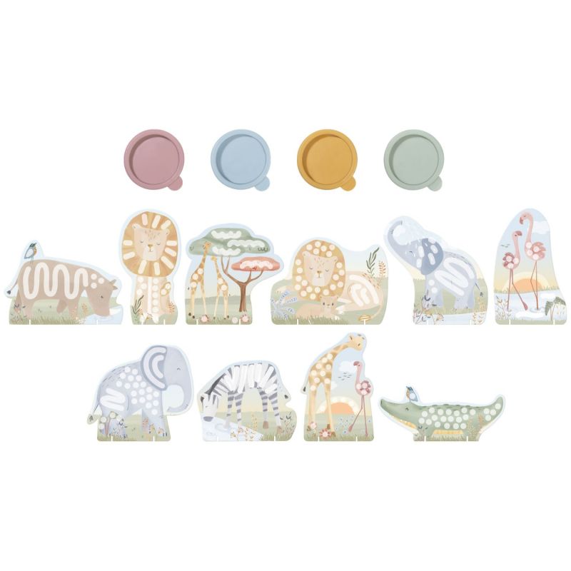 Kit de peinture au doigt Safari Friends Little Dutch Produit 2