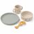 Variation Ecru, bleu, jaune du produit Coffret repas en silicone Vivi Flying-Sandy (4 pièces) de la marque Liewood