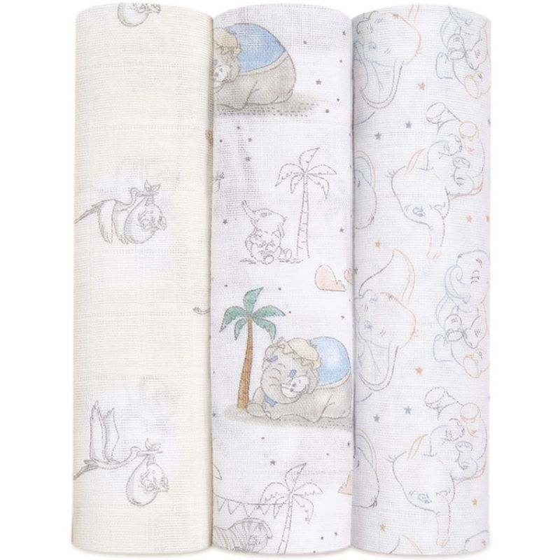Lot de 3 maxi langes My Darling Dumbo (120 x 120 cm) aden + anais
