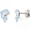 Boucles d'oreilles Dauphin (argent)  par Baby bijoux
