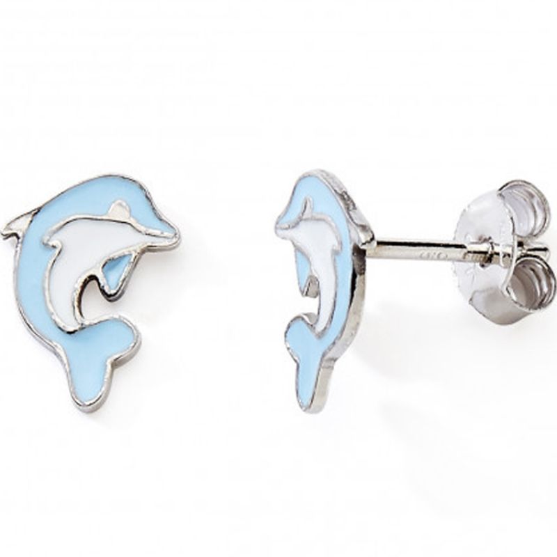 Boucles d'oreilles Dauphin (argent) Baby bijoux