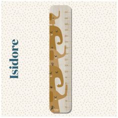 Toise en bois Isidore éléphant caramel personnalisable - Charlie et Suzie