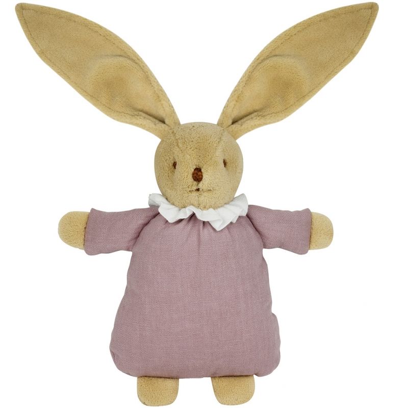 Hochet peluche lapin nid d'ange en coton bio vieux rose Trousselier Produit 1 grande taille