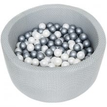 Piscine à balles ronde éventail gris personnalisable (90 x 40 cm)  par Misioo