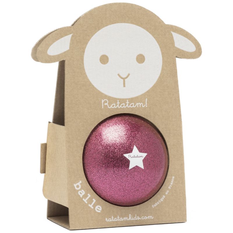 Ballon paillettes Rose (10 cm) Ratatam Packaging 2