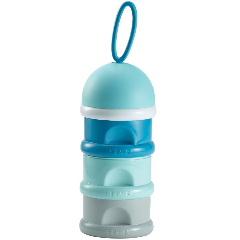 Boîte doseuse de lait empilable bleue Béaba