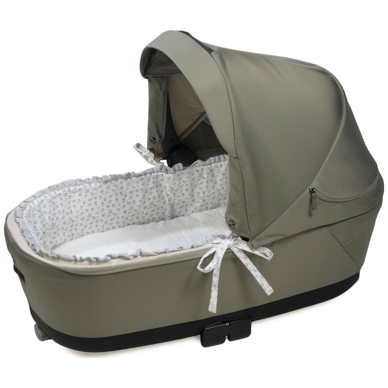 Housse de nacelle avec tiges et Drap housse pour nacelle Little Bloom Fleurs Gris Pasito a pasito Produit 4