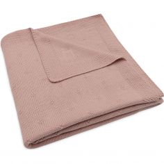 Couverture en tricot Cosy Knit Wild Rose (100 x 150 cm) - Jollein