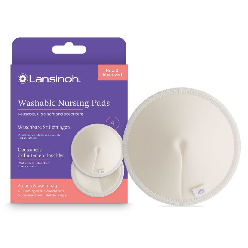 Lot de 4 coussinets d'allaitement lavables Lansinoh Produit 1