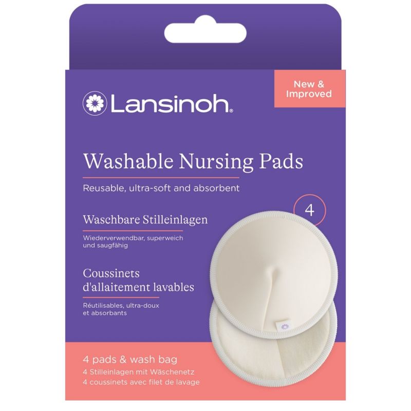 Lot de 4 coussinets d'allaitement lavables Lansinoh Packaging 9