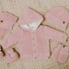 Gilet à capuche en teddy coton bio Soul vieux rose (3 mois)  par Baby's Only