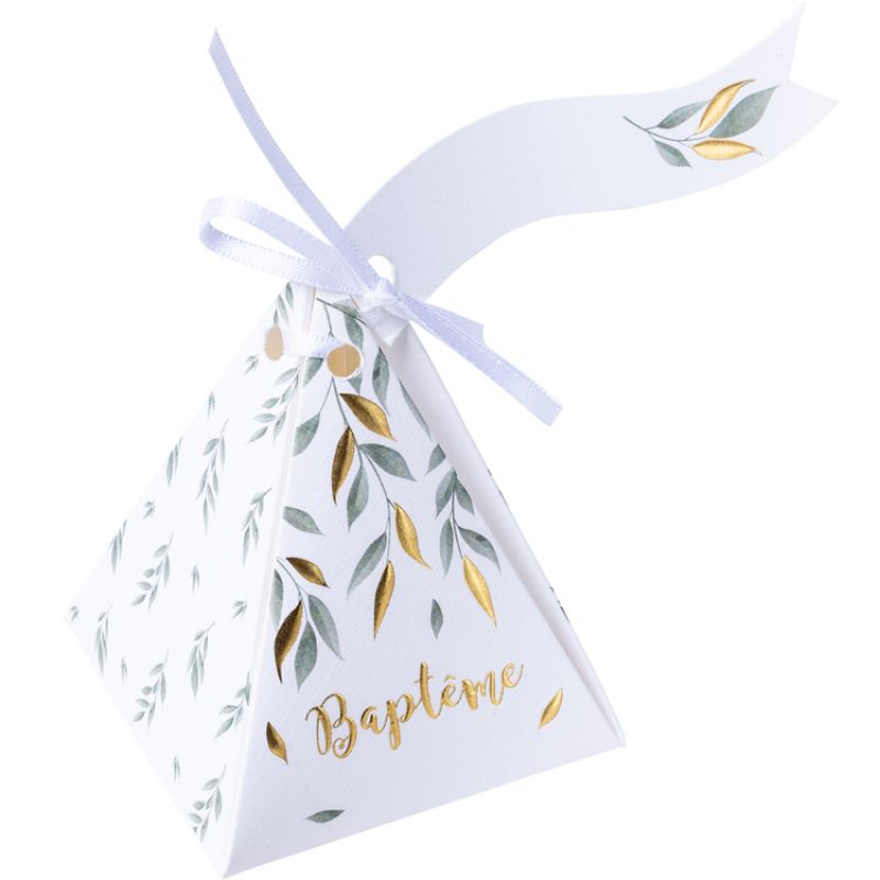 Lot de 10 contenants à dragées en carton Baptême de rêve Arty Fêtes Factory