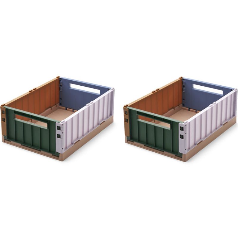 Lot de 2 caisses de rangement Weston M Garden green multi mix Liewood