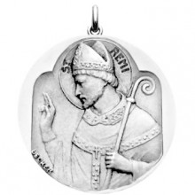 Médaille Saint Rémi (or blanc 750°)  par Becker