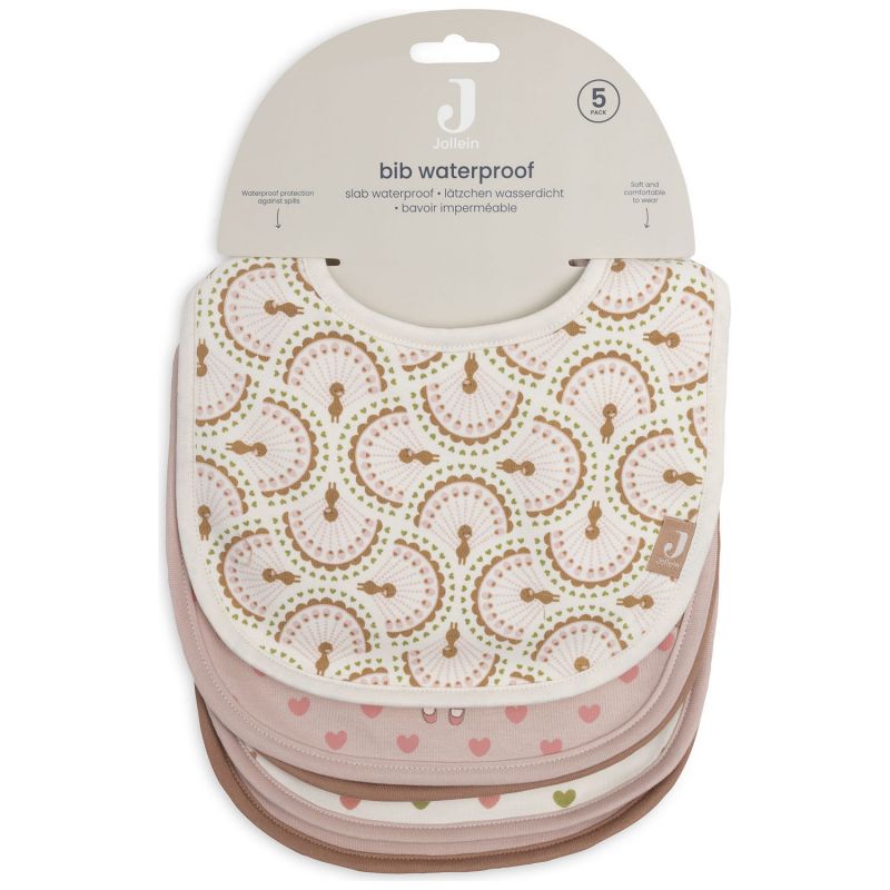 Lot de 5 bavoirs imperméables Soft Plumes Jollein Packaging 8